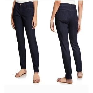 Eileen Fisher Dark Wash Tapered Leg Zippered Ankle Jeans Size 4